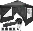 MaxxGarden Easy-Up Partytent - 3x3m - Aluminium Frame met zijwanden - Grijs