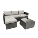 MaxxGarden Loungeset Rattan Hoekset 4 persoon Bruin