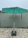 Parasol - 270cm - rond - inox - met voet - nieuw