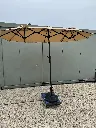 Parasol - 150x300cm - dubbel -voet - nieuw