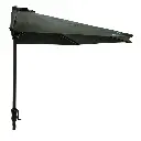 MaxxGarden Balkonparasol Ø 250 - aluminium parasol - halfrond - Zwart + Voet