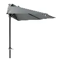MaxxGarden Balkonparasol Ø 250 - aluminium parasol - halfrond - Antraciet 