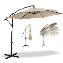MaxxGarden Zweefparasol Ø300 cm - Frame Royal Grey - Taupe