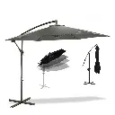 MaxxGarden Zweefparasol Ø300 cm - Frame Royal Grey - Antraciet
