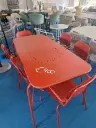 Loungeset Rood - 6Pers - Metaal