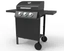 Gasbarbecue met 3 Branders –  RVS Warmhoudrek - 530x380 mm Grilloppervlak