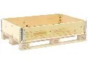 Opzetrand pallet europallet 120x80cm gebruikt - scharnierende constructie stapelbaar