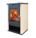 MaxxHome Moderne houtkachel - 9 kW - 57x47x93cm - Geschikt voor ruimtes tot 200 m³ - champagne