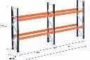 Mecalux palletstelling gebruikt met liggers 330cm en hoogte 425cm