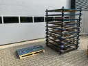 Stapeljuk mobiele stapelrack mobiele rack 130x130cm met rongen 63cm