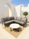 Luxe Loungeset aluminium met weersbestendige kussens