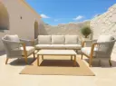 Luxe Loungeset aluminium met weersbestendige kussens