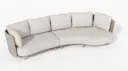 Luxe Loungeset bank aluminium met weersbestendige kussens