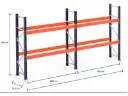 Mecalux palletstelling 8,4m 250cm hoog 4x12