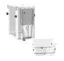 RICOO PC-houder onder bureau TRH02-W in breedte en hoogte verstelbare computerhouder - verticaal of horizontaal - voor pc-behuizingen tot 35 kg, wit