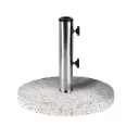 KEPLIN parasolvoet 9 kg – robuuste granieten parasolhouder voor terras, tuin, buitenmeubilair, overkapping, paviljoen en zonnescherm – weerbestendig – geschikt voor een paal van 45 mm (9 kg, graniet)