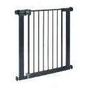 Safety 1st Easy Close Metal Gate, traphekje zonder boren, 73–80 cm (uitbreidbaar tot 108 cm), eenvoudig sluitend veiligheidshekje voor deuren, met één hand te openen, geen boren nodig, dubbele beveiliging, donkergrijs