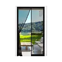 Fillis Magnet hor voor deur, 90 × 210 cm, insectenhor voor balkondeur van glasvezel, vliegengordijn zonder boren, magnetische deurhor voor balkon, woonkamer, slaapkamer en terrasdeur, zwart