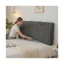 APTBJKUiU hoes voor hoofdbord, stofdichte en wasbare hoofdbordhoes, grijs, 180 cm, voor hoofdborden van 170–190 cm