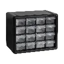 Akro-Mils 10116 kunststof opbergkast met 16 laden voor garageorganisatie, gereedschap, make-up en meer, 27x16×22cm hoog