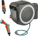 Gardena Wandslangbox RollUp XL 35 m, exclusief voor Amazon: flexibele bewatering voor grote tuinen, draaibare slangbox, inclusief 35 m kwaliteitsslang met sproeier en reinigingsspuit (18632-60)