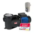 T.I.P. Zwembadpomp – filterpomp – circulatiepomp met voorfilter (zwembadinhoud 40 m³, capaciteit 13.000 liter per uur, inclusief timer, opvoerhoogte 12 m, druk 1,2 bar, 600 W, zelfaanzuigend), SPP 600 FT, 30444