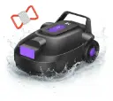 Redkey S200 Draadloze zwembadrobot, 180 minuten reiniging, dubbele motor, dubbele zuigkracht, automatisch parkeren, voor bovengrondse zwembaden tot 100m²