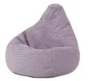 Icon Dalton Zitzak voor kinderen, paars, zachte corduroystof, corduroy zitzak met vulling, comfortabele gamingstoel voor kinderen, knuffelstoel, leesstoel, voor slaapkamer, kinderkamer en speelkamer