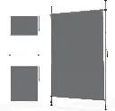 YEAUPE Pro Store Verticale buitenzonwering 150×300cm, zwart/grijs, zonder boren, klemzonwering met zwengel