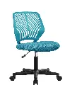 Yaheetech Bureaustoel zonder armleuningen, ergonomische bureaustoel, turquoise