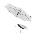 Doppler Parasol voor de tuin Rethink 200 cm, lichtgrijs – ronde parasol voor balkon en terras met beschermhoes