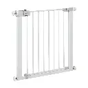 Safety 1st Uittrekbare veiligheidsbarrière, gemakkelijk te sluiten, trapbeschermingsrooster met drukknop, barrière voor baby's, ook praktisch voor honden, openingen van 73 tot 80 cm