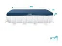 INTEX rechthoekige zwembadhoes zwembadzeil , 389×184 cm voor framezwembaden, winterhoes en zomerhoes (28037)