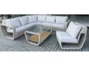 Maxxgarden Loungeset luxe rattan wicker 7 persoons met kussens