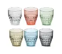 Guzzini - Tiffany, Set van 6 Lage Glazen van Kunststof - Meerkleurig, 27 x 9,5 x h16 cm | 350 cc - 22570252