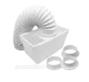SPARES2GO Condensatorkit voor ventilatieslang, met 3 adapters Compatibel met White Knight Droogkast (1,2 m)