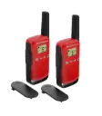 Motorola Solutions - T42 RED Walkie Talkie Talkabout PMR446, 16 Kanalen, Bereik 4 km, Rood, 2 Stuks, Groepsoproepfunctie