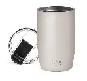Simple Modern Thermosbeker Koffiebeker To Go met Klapdeksel | Geïsoleerde Roestvrijstalen Koffiebeker | Voyager | 350ml | Cream