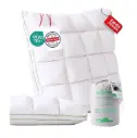 Welldora Premium Hoofdkussen 80x80, 100% Donsveren & Veren, medium-stevig