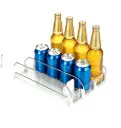 Automatische Koelkast Blikjesorganizer Koelkastorganizer Blikjesrek, 3 Rijen Zelfdoorschuivende Drankdispenser  voor 12 Blikjes