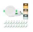 LED Inbouwspots 230V LED Spots 7W IP44 68mm - 78mm Gatmaat Set van 20