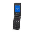 Panasonic KX-TU400EXG - Mobiele telefoon voor senioren (SOS-knop, 2,4 inch TFT-kleurendisplay, 450HRS stand-by, 4HRS gesprek, zaklamp, camera, Bluetooth), kleur grijs