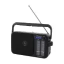 Panasonic RF-2400DEG-K draagbare radio met handvat, werkt op netstroom of batterijen, zwart
