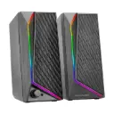 Mars Gaming MS72, gaming luidspreker 15 W, RGB Flow verlichting, 2 actieve drivers, DSP-chipset, plug & play USB en 3,5 mm jackaansluiting, volumeregeling en audio-aansluiting voor hoofdtelefoon