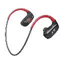 Cyboris draadloze hoofdtelefoon sportzwemmen headset Bluetooth 5.0 waterdichte IPX7, 16GB MP3-speler, hardloop sport noise cancelling met microfoon rood