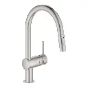 GROHE Minta keukenkraan met uittrekbare douche, supersteel