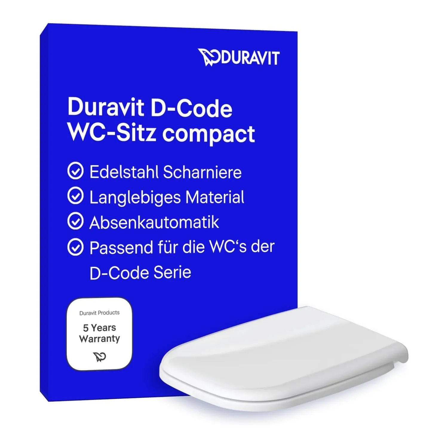 Duravit D-Code Compact wc-bril softclose wit 67390099