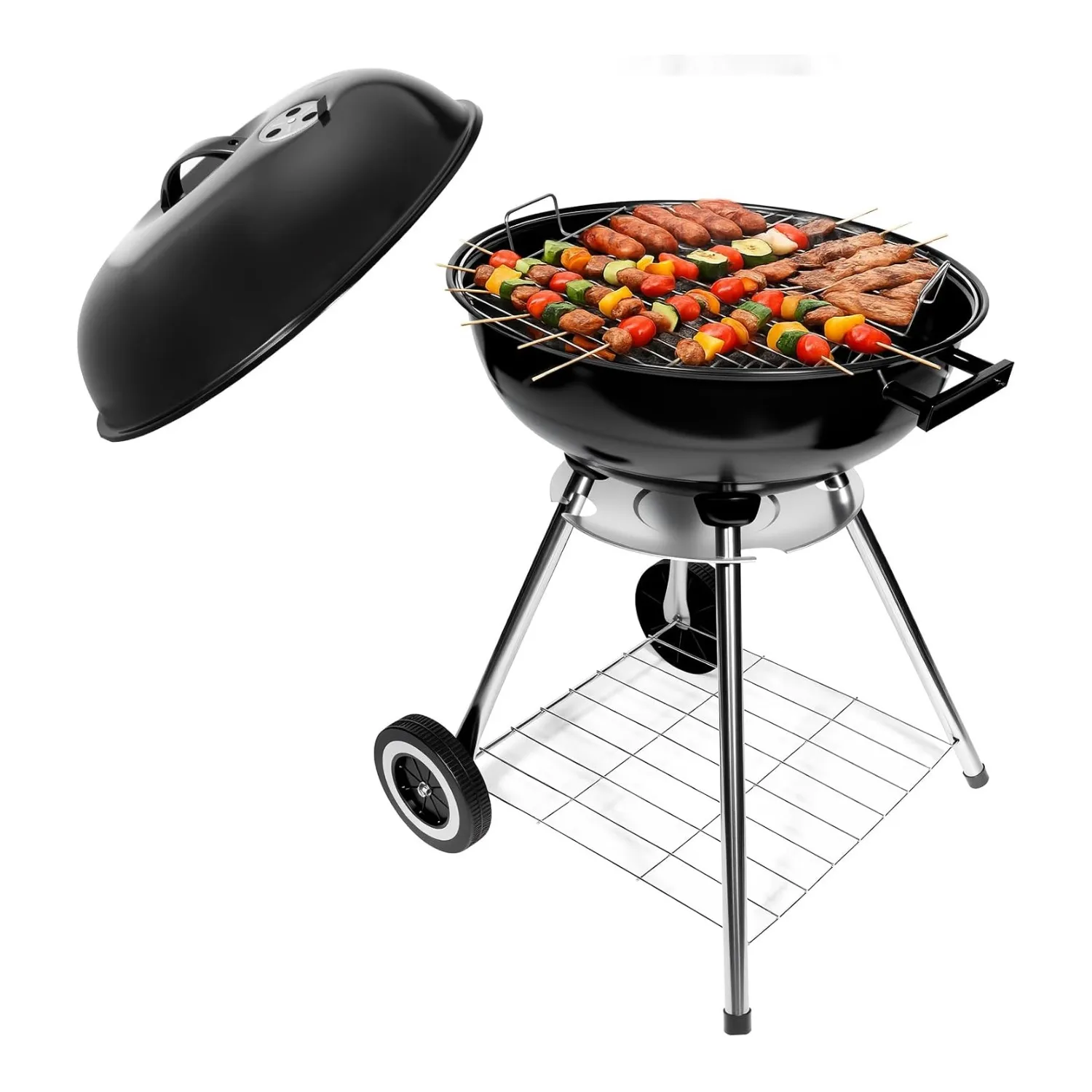 Hychika BB687 kogelbarbecue houtskool Ø 47 cm met wielen