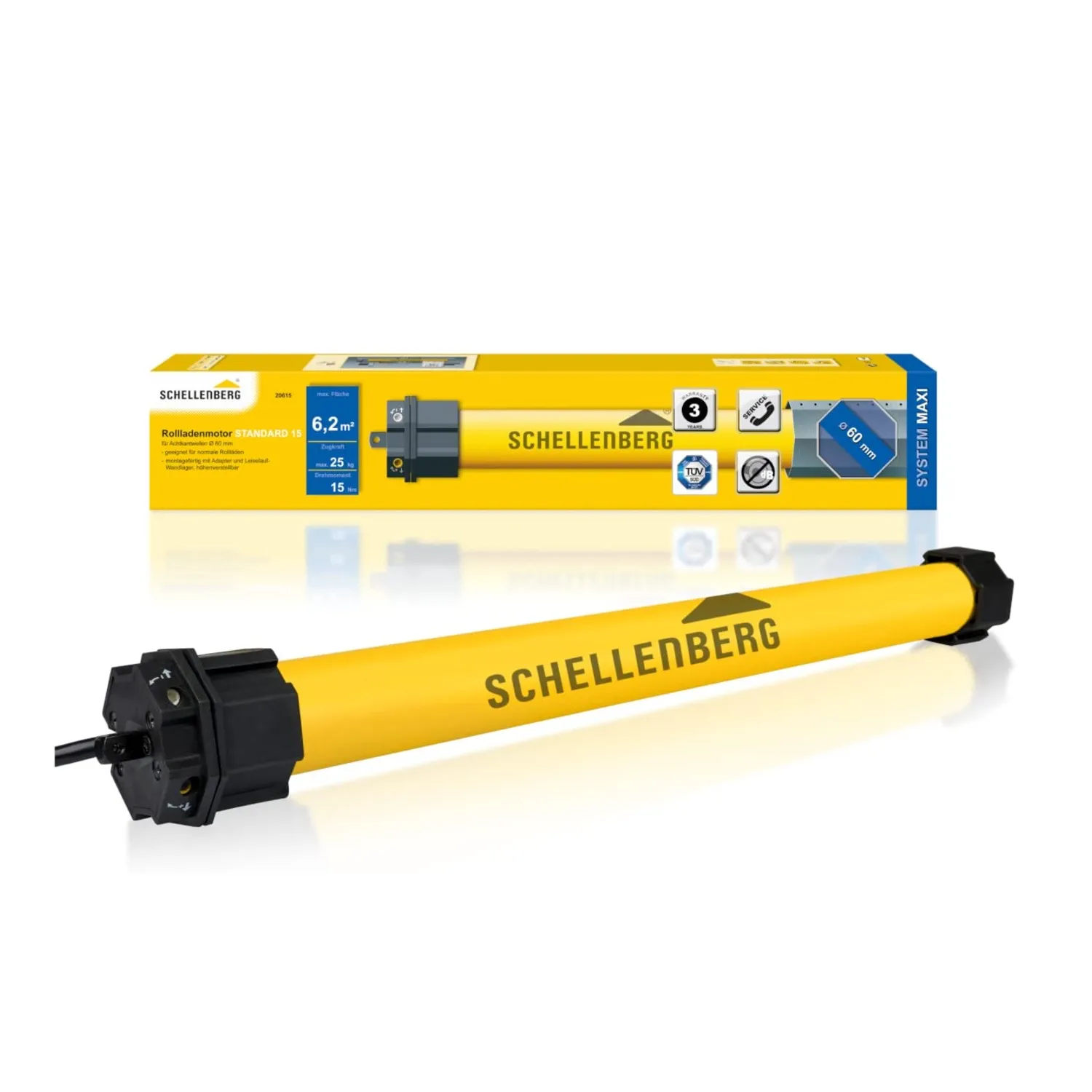 Schellenberg 20615 rolluikmotor MAXI 15 Nm buismotor 60 mm