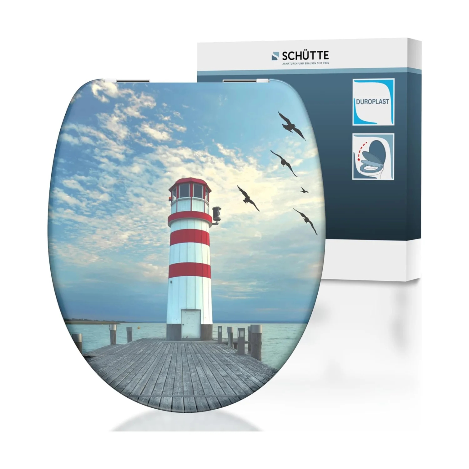 Schütte Leuchtturm wc-bril duroplast softclose vuurtoren
